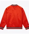 Philadelphia Flyers Satin Orange Bomber Jacket Back