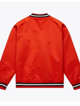 Philadelphia Flyers Satin Orange Bomber Jacket Back