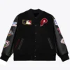 Philadelphia Phillies Black Full Snap Varsity Jacket