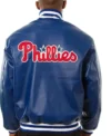 Philadelphia Phillies Navy Leather Bomber Jacket