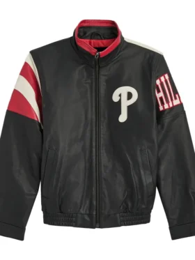 Philadelphia Phillies Vintage Leather Zipper Jacket