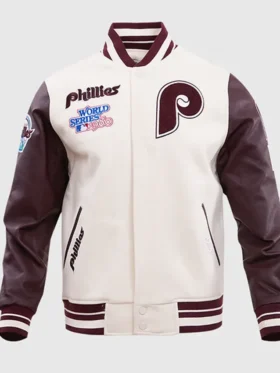 Phillies Letterman Wool Varsity Jacket