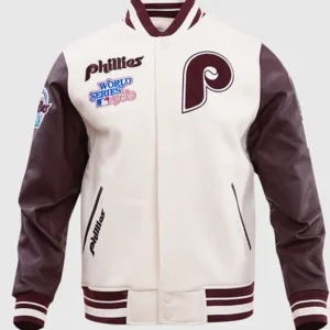 Phillies Letterman Wool Varsity Jacket
