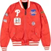Phillies Red Ma 1 Bomber Jacket