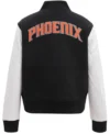 Phoenix Suns Black And White Varsity Wool Jacket Back