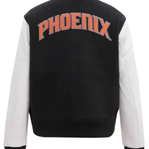 Phoenix Suns Black And White Varsity Wool Jacket Back