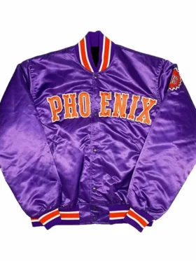 Phoenix Suns Purple Satin Bomber Jacket