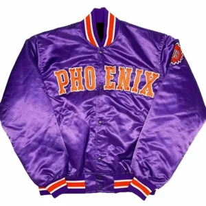 Phoenix Suns Purple Satin Bomber Jacket