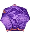 Phoenix Suns Purple Satin Bomber Jacket Back
