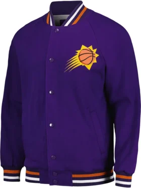 Phoenix Suns Purple Varsity Wool Full Snap Jacket
