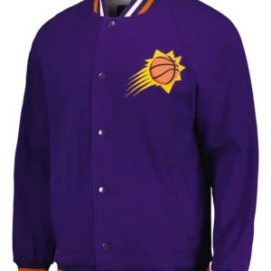 Phoenix Suns Purple Varsity Wool Full Snap Jacket