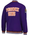 Phoenix Suns Purple Varsity Wool Full Snap Jacket Back
