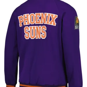 Phoenix Suns Purple Varsity Wool Full Snap Jacket Back