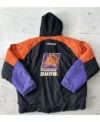 Phoenix Suns Starter Full Snap Bomber Hooded Jacket Back