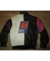 Phoenix Suns Vintage Leather Zipper Jacket Back