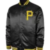 Pirates Black Bomber Full Snap Jacket
