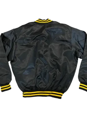 Pirates Black Vintage Bomber Starter Jacket Back