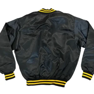 Pirates Black Vintage Bomber Starter Jacket Back