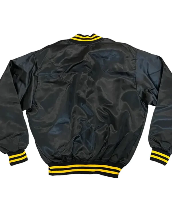 Pirates Black Vintage Bomber Starter Jacket Back
