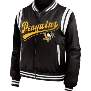 Pittsburgh Penguins Black Bomber Jacket