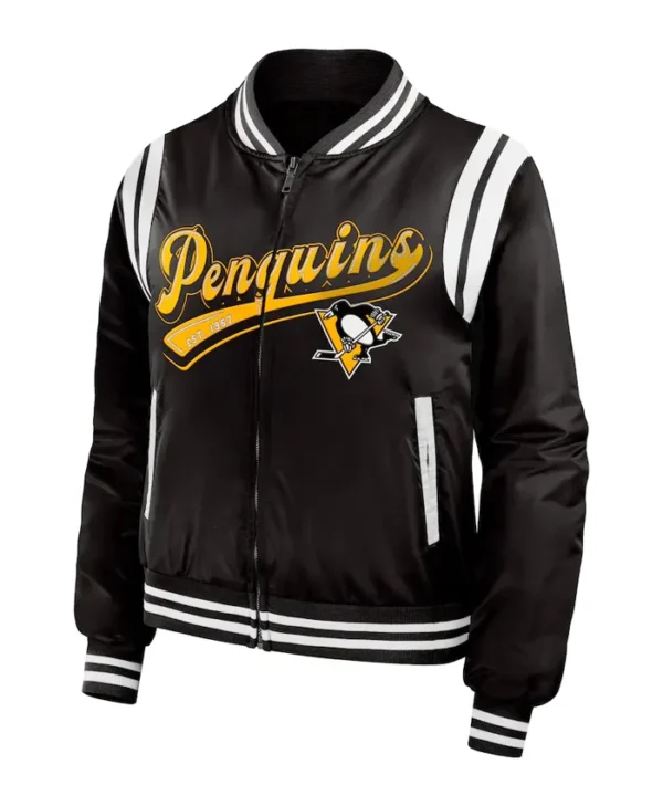 Pittsburgh Penguins Black Bomber Jacket