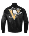 Pittsburgh Penguins Black Classic Satin Jacket Back