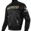 Pittsburgh Penguins Black Classic Satin Jacket Side