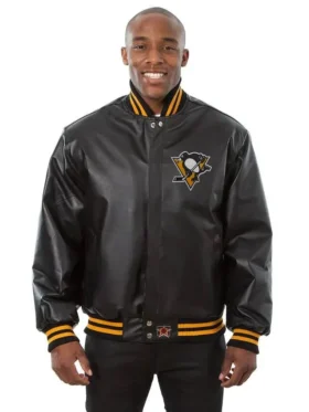 Pittsburgh Penguins Black Leather Jacket