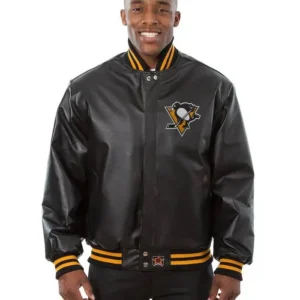 Pittsburgh Penguins Black Leather Jacket