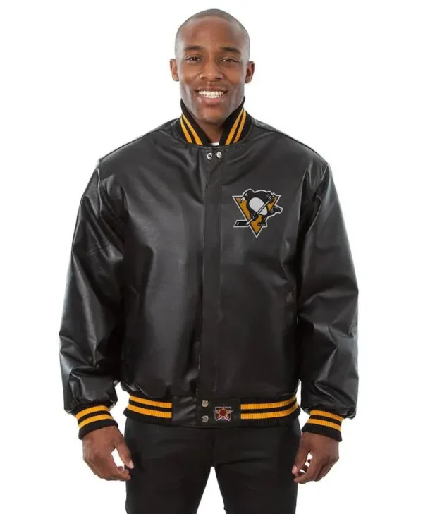 Pittsburgh Penguins Black Leather Jacket