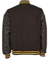 Pittsburgh Pirates Black Full Snap Varsity Wool Jacket Back
