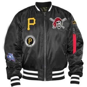 Pittsburgh Pirates Black Ma 1 Bomber Jacket