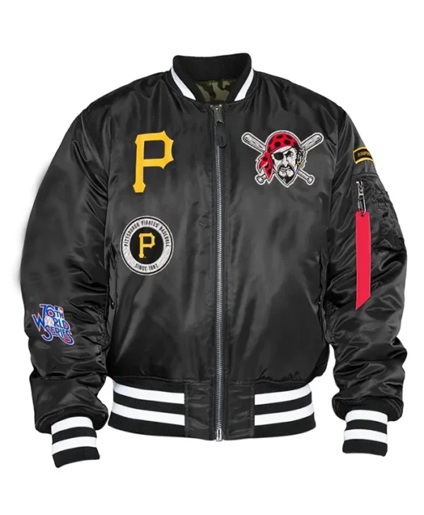 Pittsburgh Pirates Black Ma 1 Bomber Jacket