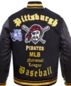 Pittsburgh Pirates Black Wool Varsity Jacket Back