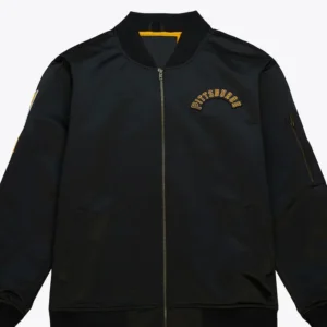 Pittsburgh Pirates Black Zipper Bomber Jacket