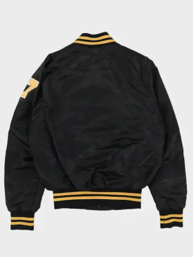 Pittsburgh Pirates Vintage Black Bomber Jacket Back