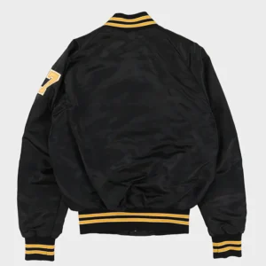 Pittsburgh Pirates Vintage Black Bomber Jacket Back