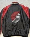 Portland Trail Blazers Vintage Leather Jacket Back