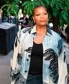 Queen Latifah The Equalizer S05 Palm Leaf Print Coat For Sale