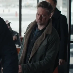 Reacher S02 Shaun Sipos Shearling Jacket Side