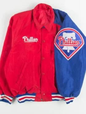 Red And Blue Phillies 90s Starter Jacket