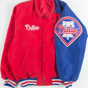 Red And Blue Phillies 90s Starter Jacket