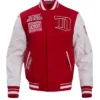 Red And White Red Wings Varsity Jacket