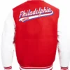 Red And White Wool Phillies Varsity Jacket Sale