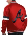 Red Bomber Full Snap Braves Starter Jacket Back