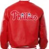 Red Bomber Phillies Leather Jacket Sale