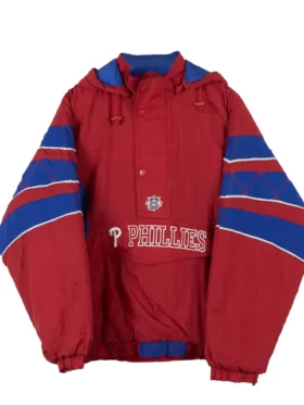 Red Bomber Phillies Vintage Jacket