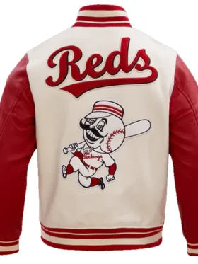 Reds Letterman Varsity Wool Jacket Back