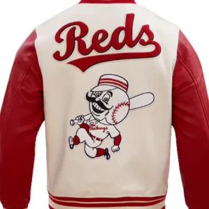Reds Letterman Varsity Wool Jacket Back
