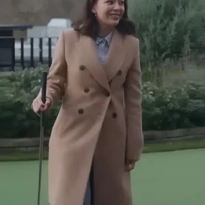 Return to Office 2025 Janel Parrish Brown Coat